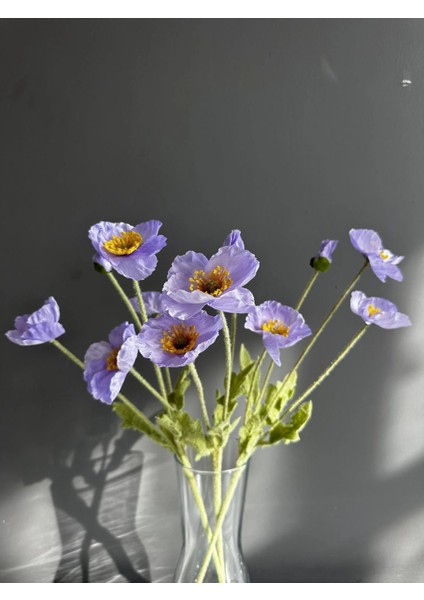 Yapay Çiçek 4lü Gelincik Dalı 60 cm Lila indirimleri