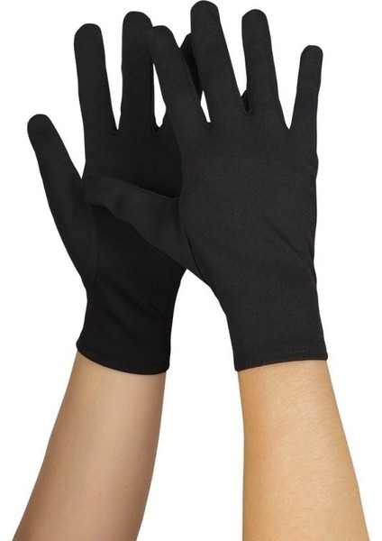 Resveq Siyah Renk Yetişkin Boy Likralı Gösteri Eldiveni