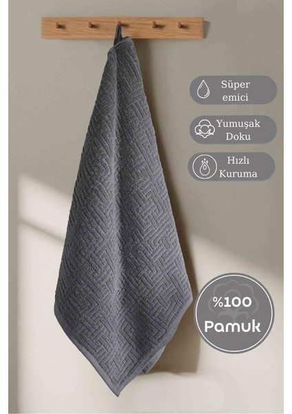 Pamuk Tekli Havlu Jakarlı Karna Premıum Molıs - 50 x 90 fiyatları