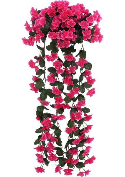 Yapay Çiçek Sarkan Menekşe Balkon,duvar Süsü 70 cm Fuşya