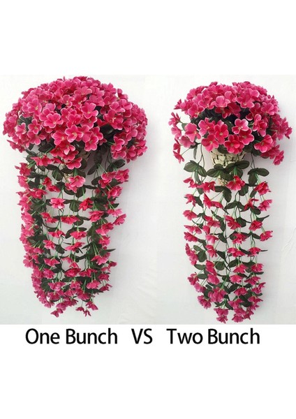 Yapay Çiçek Sarkan Menekşe Balkon,duvar Süsü 70 cm Fuşya