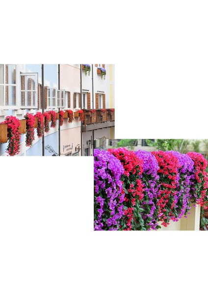 Yapay Çiçek Sarkan Menekşe Balkon,duvar Süsü 70 cm Fuşya