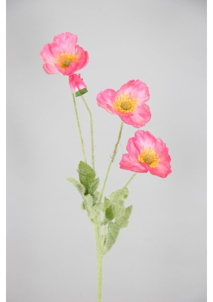 Yapay Çiçek 4lü Gelincik Dalı 60 cm Fusya fiyatları