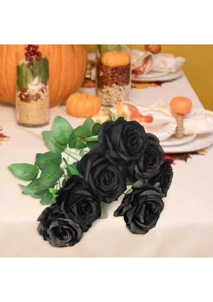 Yapay Kadife Tek Dal Gül Dalı 50 cm Siyah Lüx Ekvator Gül modelleri
