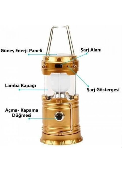 Solar Şarjlı Güneş Enerjili Fan Kamp Feneri Güneş Paneli Kamp Şarjlı Işıldak USB Şarj fiyatları