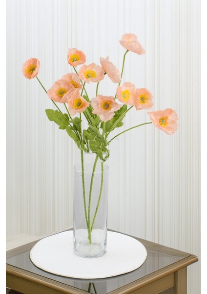 Yapay Çiçek 4lü Gelincik Dalı 60 cm Somon modelleri