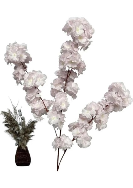 Bahar Dalı Japon Kiraz Çiçeği 90 cm Beyaz Renk Çift Kat 120 Yapraklı fiyatları