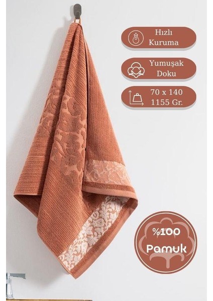 Pamuk Tekli Havlu Jakarlı Karna Premıum Stella - 70 x 140 fiyatları