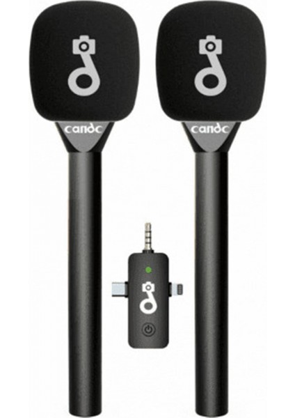 Çift Mikrofonlu Profosyonel Kablosuz Yüksek Kaliteli Ses Kaydı Röportaj Mikrofonu modelleri