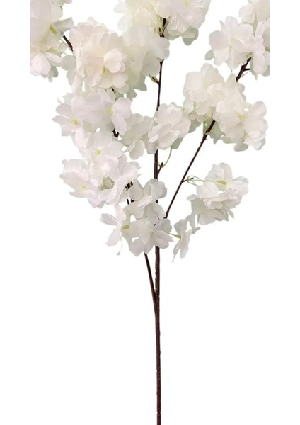 Bahar Dalı Japon Kiraz Çiçeği 90 cm Beyaz Renk Çift Kat 120 Yapraklı fırsatları