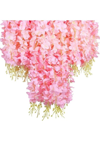 Yapay Sarkan Akasya Çiçeği 100 cm Pembe 12 Li Paket Akasya 12Lİ fırsatları
