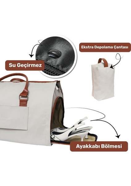 2’si 1 Arada Omuz Seyahat Çantası ve Elbise Çantası Katlanabilir, Ayakkabı Çantası, Çok Amaçlı Çanta fiyatları