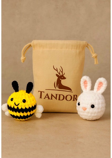 Amigurumi Kiti | Tavşan ve Arı Örgü Seti | Yeni Başlayanlar İçin | Anahtarlık Seçenekli