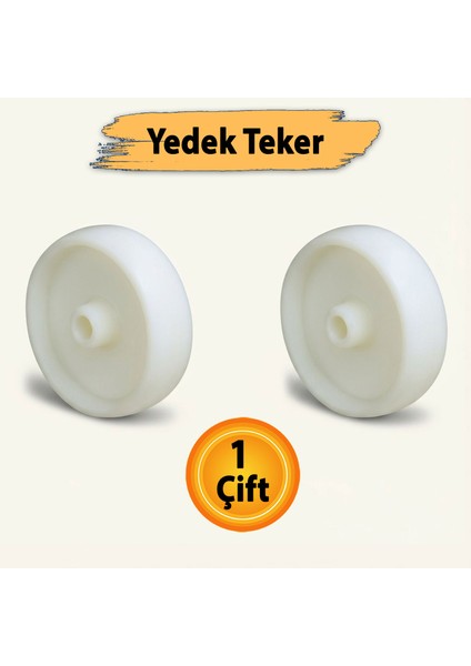 Poliamid Yedek Beyaz Teker 2’li Set 100X35 mm Dayanıklı Endüstriyel Sanayi Tipi Tekerlek fiyatları