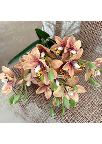 Yapay Çiçek Islak Dokulu Orkide 3 Dal 45 cm Pastel Renk fiyatları