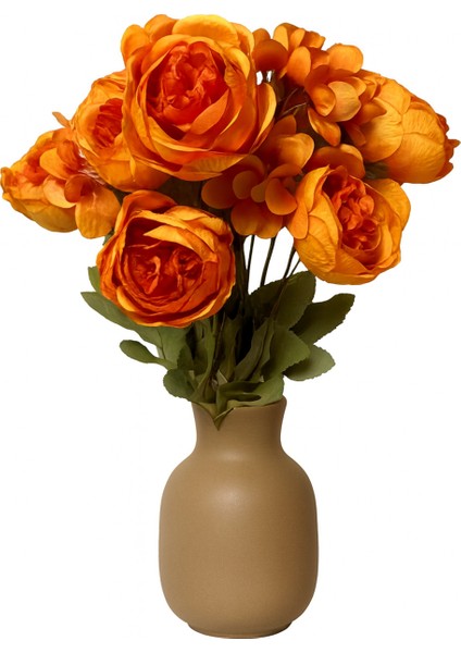 Yapay Çiçek Şakayık Ortancalı Gül Buketi 5li Turuncu fiyatları