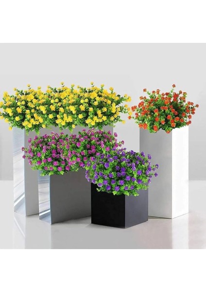 Yapay Çiçek Mineli Şimşir 10 Demet Karışık Renkli Dekoratif Yapay Bitki modelleri