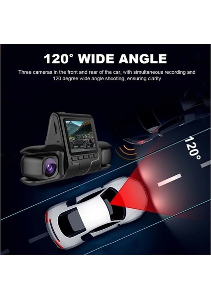 360° Kapsama Sunan Araç Kamerası 3 Lensli, Full Hd, Park Monitörü, Gece Görüş, Hareket Sensörü DR0077 indirimleri