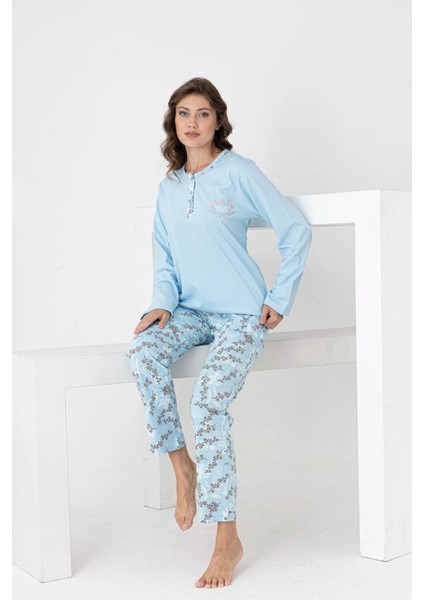Desenli Kadın Pijama Takımı 3102