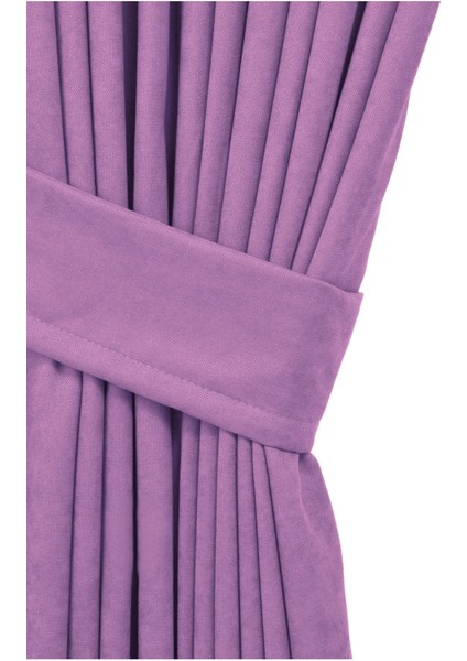 Petek Dokulu Kadife Dokuma Seyrek (1 x 2)Pileli Fon Perde (Lila) fiyatları