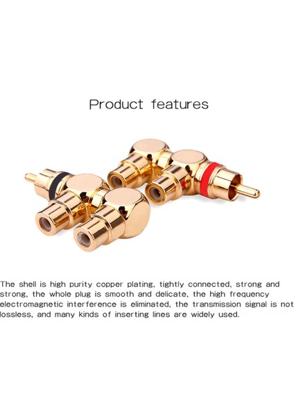 2pcs Altın Kaplama Rca Fiş 1 Erkek - 2 Rca Dişi Av Audio Video Ayırıcı Kablo Adaptörü Jack Konnektörü (Yurt Dışından) fırsatları