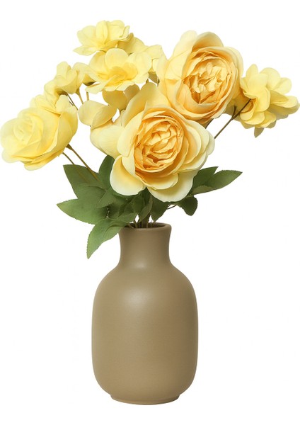 Yapay Çiçek Şakayık Ortancalı Gül Buketi 5li Acık Pastel fiyatları