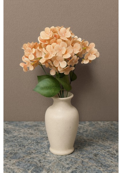 Yapay Lüx 5 Dallı Islak Ortanca Demeti 45 cm Krem fiyatları