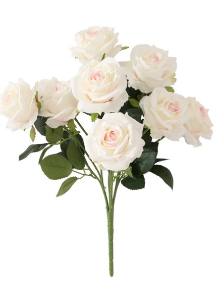 Yapay 7li Lüx Iri Gül Demeti Krem fiyatları