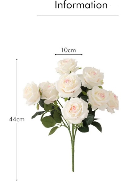 Yapay 7li Lüx Iri Gül Demeti Krem fırsatları