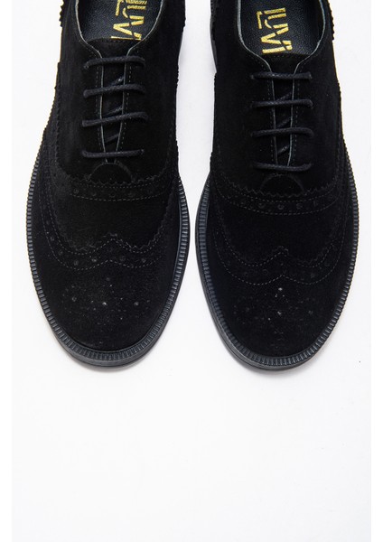 Avra Siyah Süet Hakiki Deri Kadın Oxford Ayakkabı fiyatları