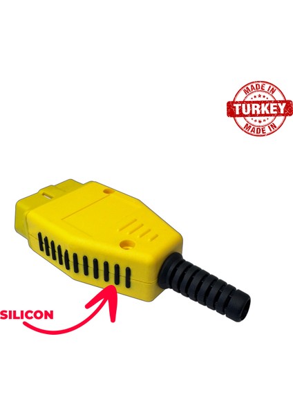 Obd2 Boş Kutu 16 Pin Obd2 Konnektörü Obd2 16 Pin Obd2 Adaptörü Obd2 J1962 Konnektörü Araç Teşhis Kablosu Erkek Fiş Adaptörü +Sarı fiyatları