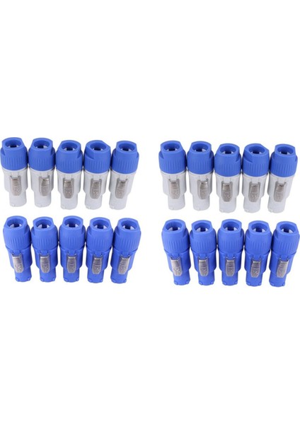 20PCS 3 Pin Erkek Powercon Konnektörü NAC3FCB Speakon Fiş 20A 250V Ac Elektrik Fişi Konektörü Mavi ve Gri Beyaz (Yurt Dışından)