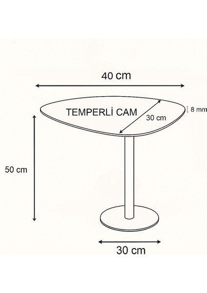 Siyah Mermer Desenli Modern 40X30 cm Zigon Yan Sehpa 8 mm Temper Cam indirimleri
