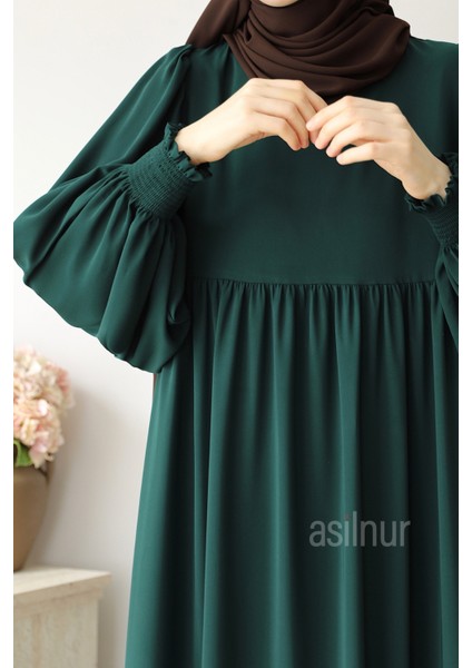 Rana Balon Kol Ferace Zümrüt Yeşili