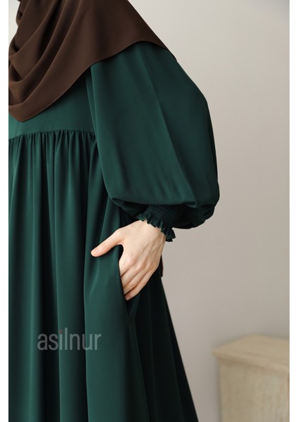 Rana Balon Kol Ferace Zümrüt Yeşili