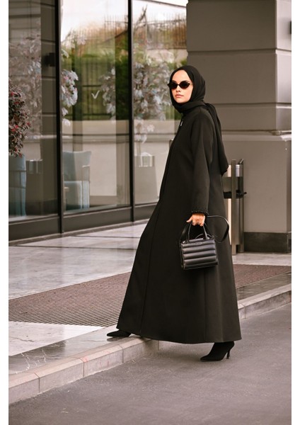 Siyah Kaşmir Manto modelleri