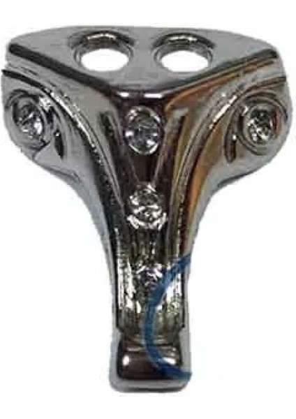 Moda Taşlı Ahşap Sandık Ayağı, Kutu Ayak 1,5 cm - Nikel, 100 Adet