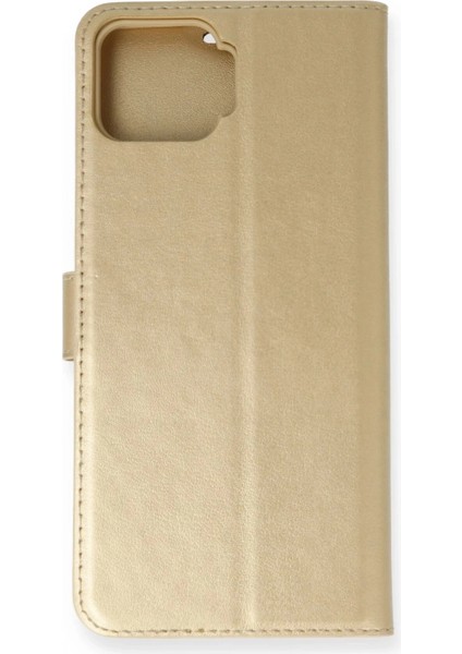 Oppo A73 Kılıf Trend S Plus Kapaklı Kılıf - Gold