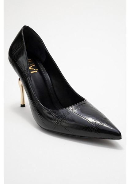 Hudson Siyah Baskı Kadın Topuklu Ayakkabı modelleri