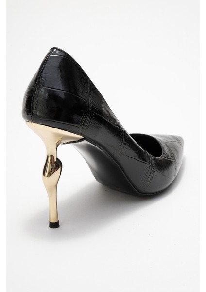 Hudson Siyah Baskı Kadın Topuklu Ayakkabı indirimleri