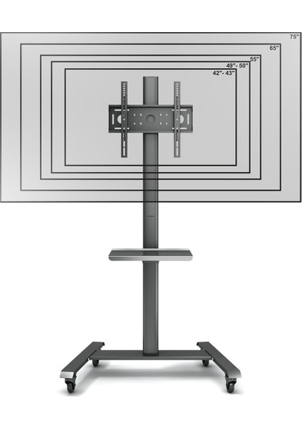 Raflı Modüler LCD Tv / Monitör Sehpası 43” – 75” indirimleri