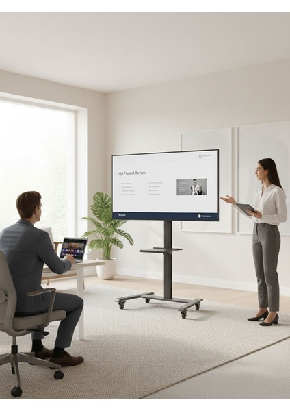 Raflı Modüler LCD Tv / Monitör Sehpası 43” – 75”