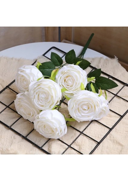 7 Dal Katmerli Lodos Gül Beyaz 45 cm