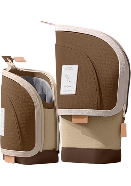 Bölmeli Kalem Kutusu Büyük Kapasiteli Iki Bir Arada Ayakta Duran Kalemlik Ilkokul Öğrencileri Geri Çekilebilir Kırtasiye Kalem Cetvel Saklama Çantası Kakao Kahverengi (Yurt Dışından)