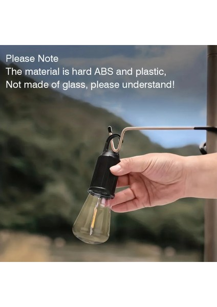 Rustik Taşınabilir Şarjlı Tasarruflu Ampul 10W LED Lamba Type-C Şarj Askılı Asma Aydınlatma T020 (4887) indirimleri