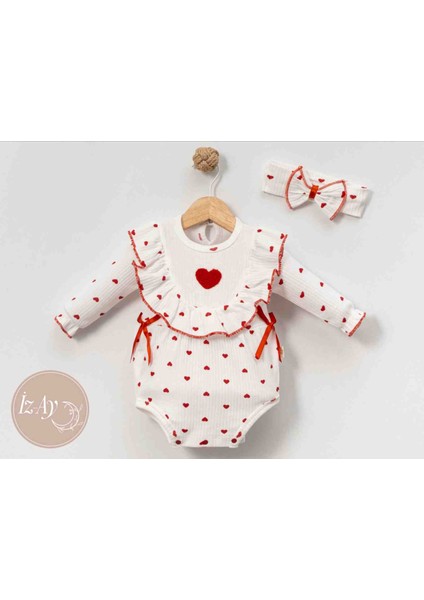 Kız Çocuk Klapli Fırfırlı Elbise ve Saç Bandı