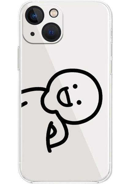 Shit Couple Apple Telefon Kılıfı IPHONE14 Basit Kişilik Unisex Eğlence - Tilt Head (Yurt Dışından)