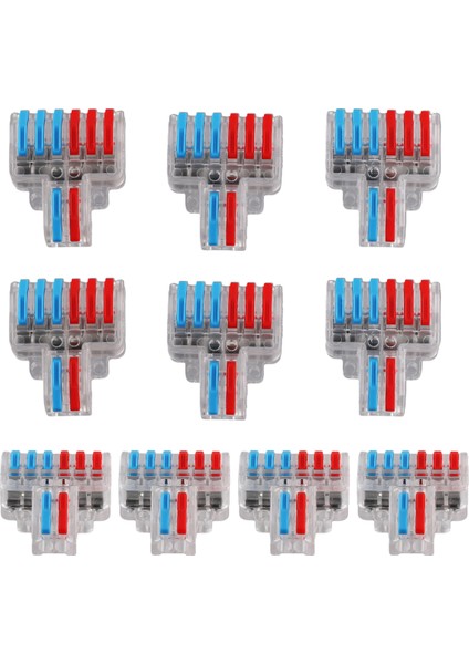 10 Pcs Terminal Bağlantısı Kelepçe Seti, Tel Konektör, Hızlı Kompakt Kablo Konnektörü NC-623 Şeffaf (Yurt Dışından)