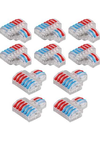10 Pcs Terminal Bağlantısı Kelepçe Seti, Tel Konektör, Hızlı Kompakt Kablo Konnektörü NC-623 Şeffaf (Yurt Dışından) modelleri