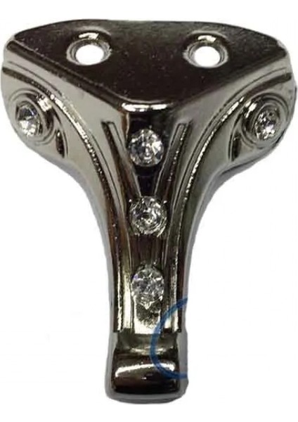 Moda Taşlı Ahşap Sandık Ayağı, Kutu Ayak 3,5 cm - Nikel, 50 Adet